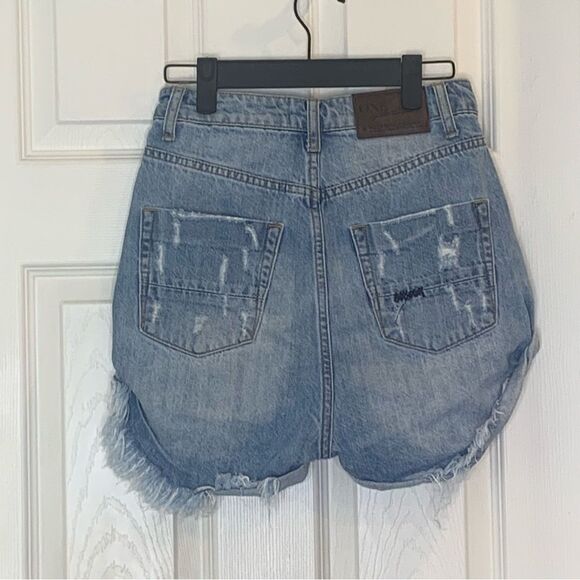 One Teaspoon High Waist Bandits Slim FitTwisted Cuff Hem Size 24 Button Fly - Picture 6 of 12